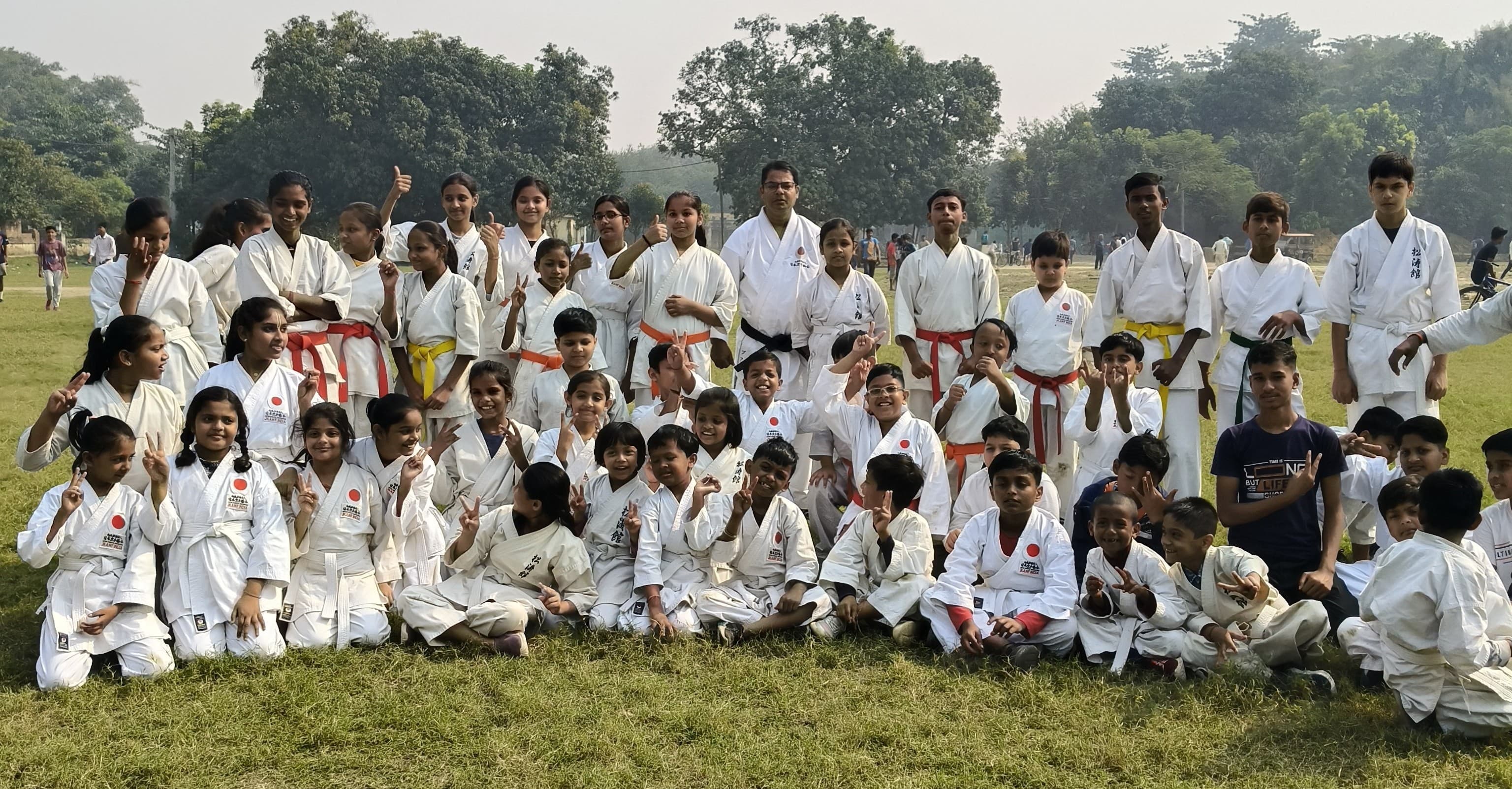 JKA Karate Club Khagaria students and instructors
